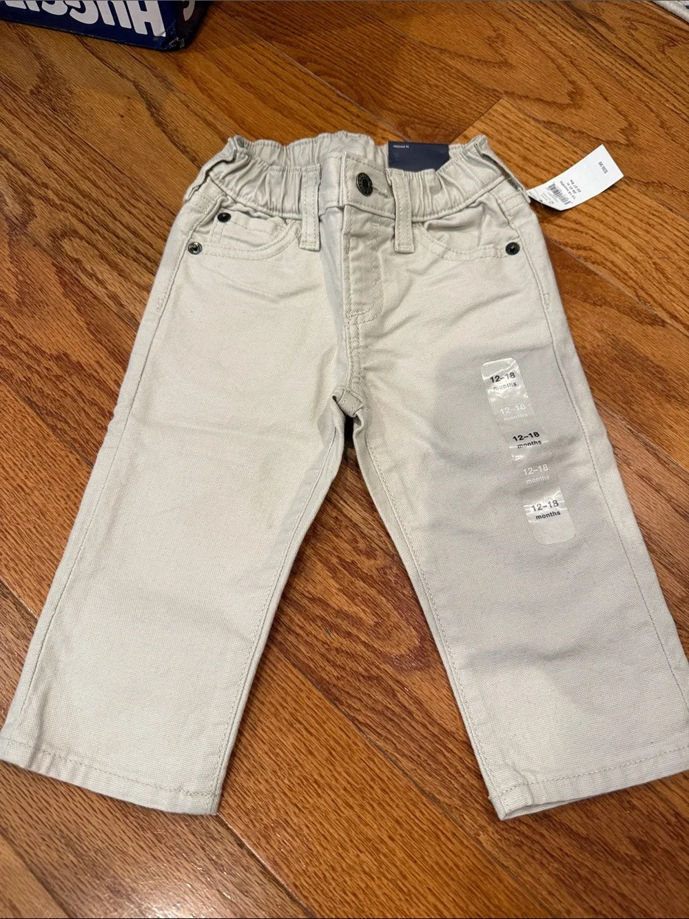 GAP Kids Beige Elastic Waist Twill Pants